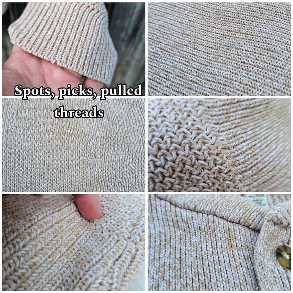 Henley Sweater Cabela's Size XL Tan Knit 1/4 Button Men's Pullover Fisherman - Picture 5 of 8